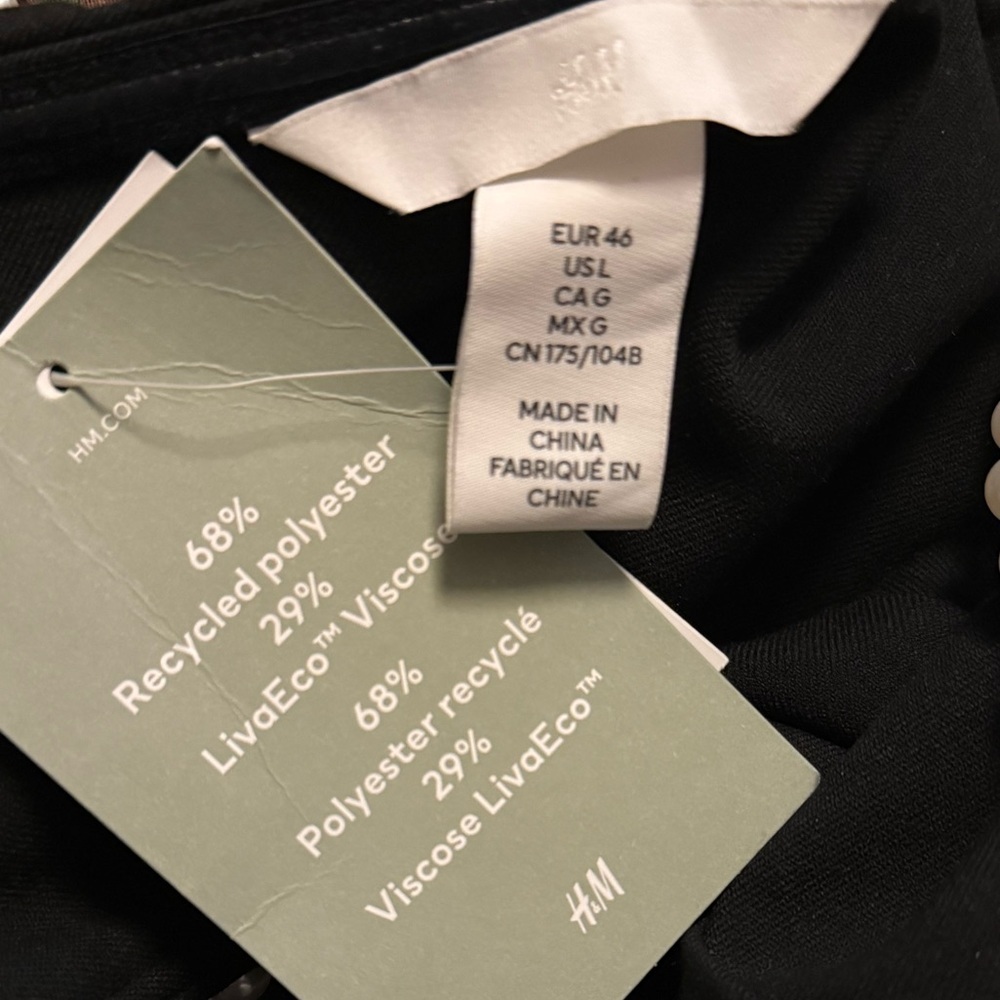 NWT H&M Black Pearl Mini Sweetheart Neckline Sleeveless Bodycon “Revenge” Dress - Picture 7 of 8